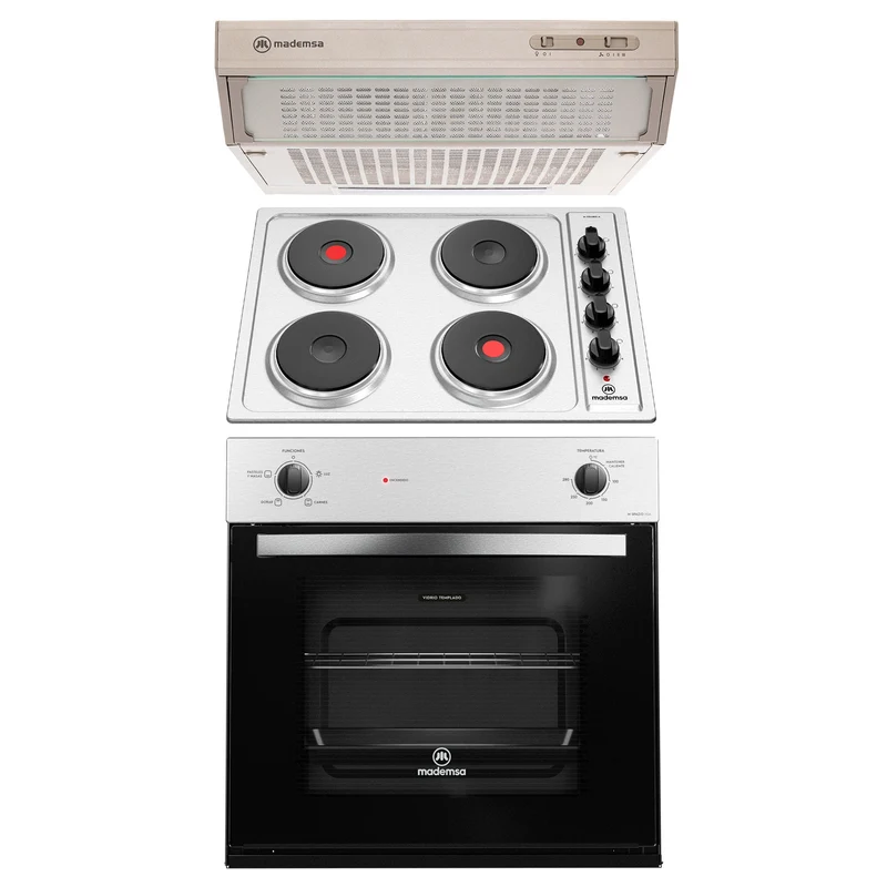 Kit Empotrado Horno M 110A + Encimera 48ED + Campana U160S Mademsa