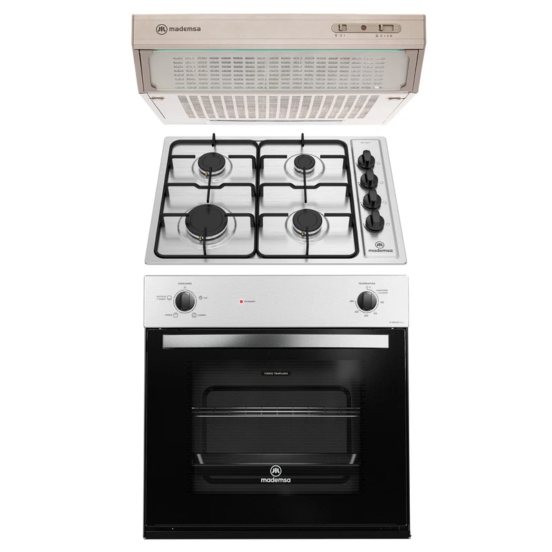 Kit Empotrado Horno M 110A + Encimera 435E + Campana U160S Mademsa