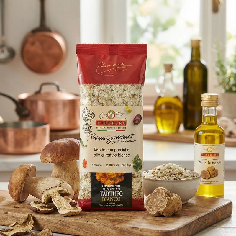 Risotto Porcini y trufa blanca 200 grs Tiberino