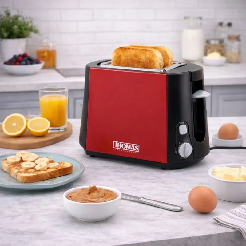 Tostador Eléctrico Rojo TH-120R Thomas
