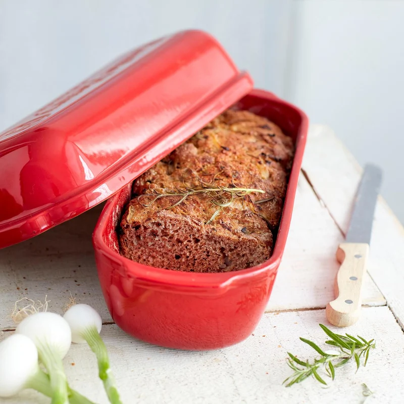 Horno De Cerámica Para Pan De Molde Grande Rojo Emile Henry