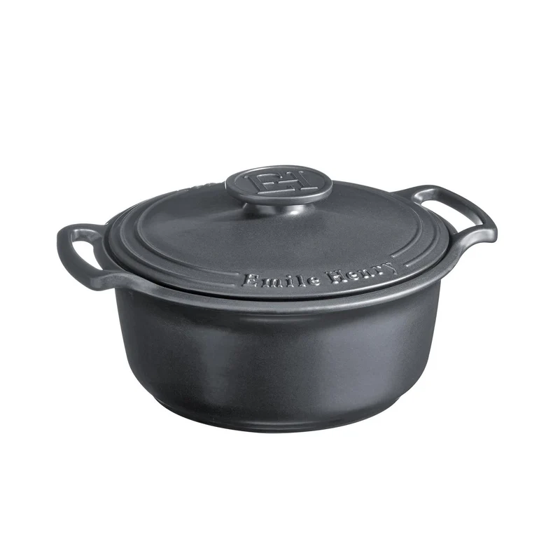 Cocotte Redonda 4L Gris Oscuro Emile Henry