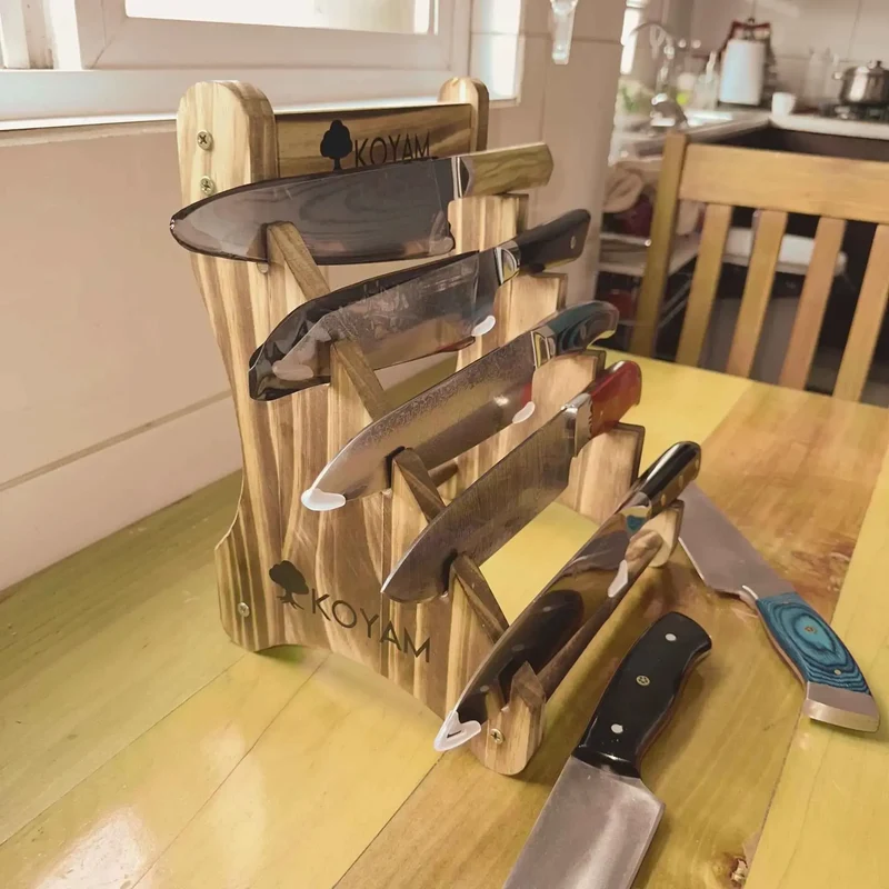 Soporte Porta Cuchillos de Madera Koyam