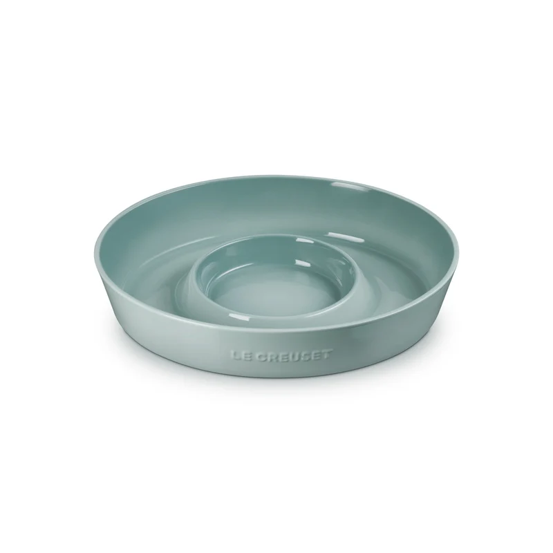 Plato Chip & Dip 34 Cm Sea Sealt Le Creuset