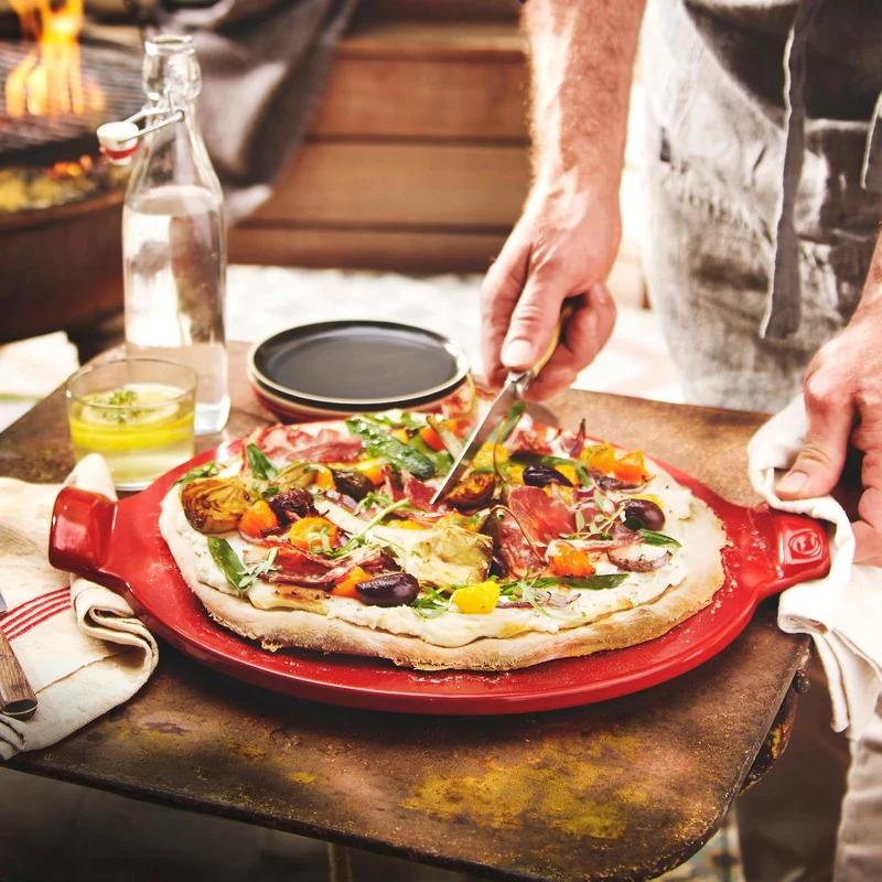 Bandeja Para Pizza 40Cm Rojo Emile Henry