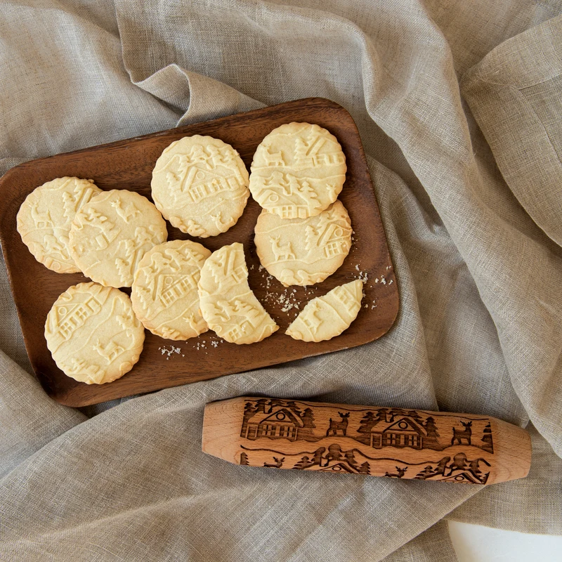 Rodillo de Madera Woodland Cottage Embossed Rolling Pin Nordic Ware