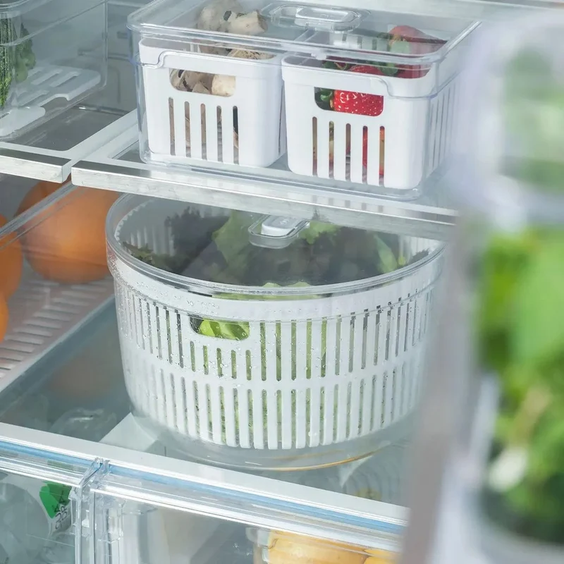 Kit Centrífuga y Organizador de Verduras 5.5L Clear Fresh Ou