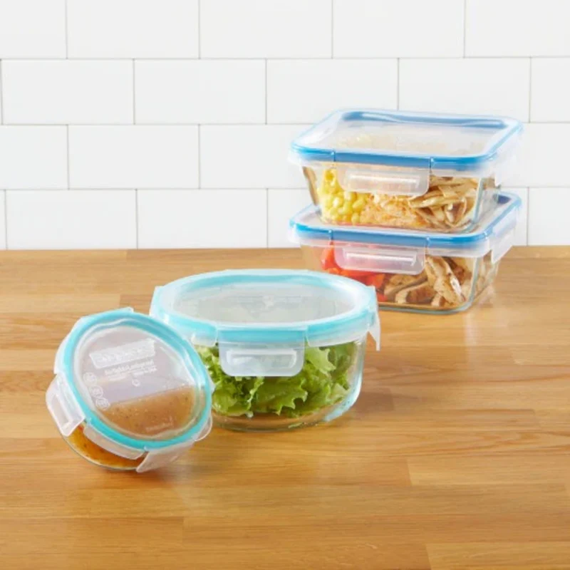 Set de 4 Contenedores de Vidrio Total Solution Glass