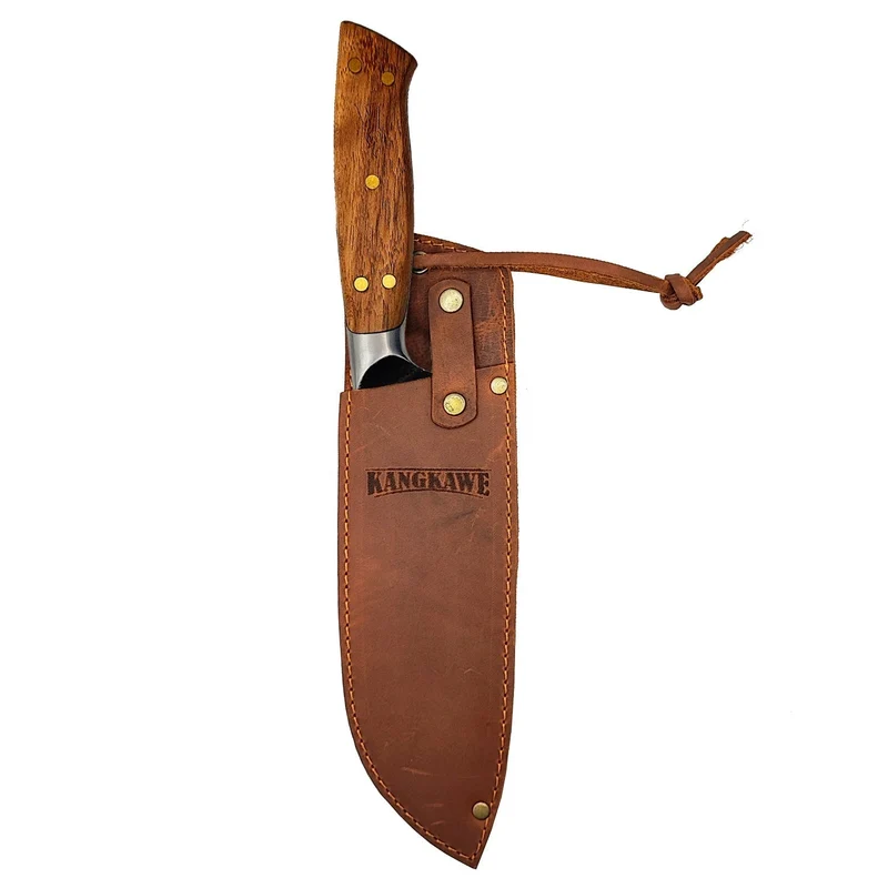 Cuchillo 7 Santoku Pulmahue + Funda Cuero Kangkawe