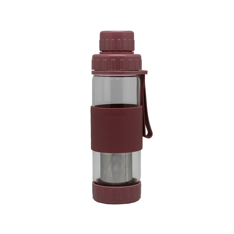 Botella De Vidrio Con Infusión 410 ml