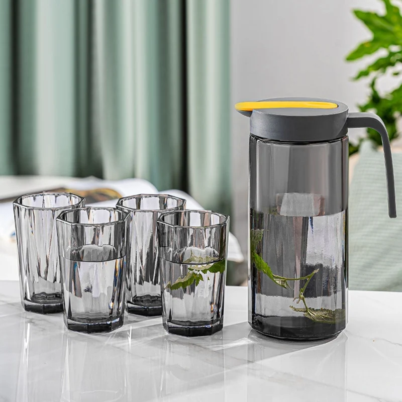Jarra de Vidrio Dosificadora y 4 Vasos Santú Home & Deco