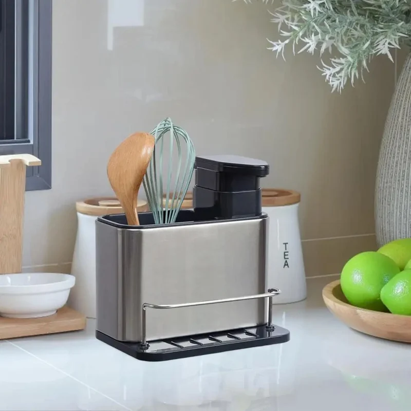 Dispensador De Lavalozas Con Soporte para Utensilios Santú Home & Deco