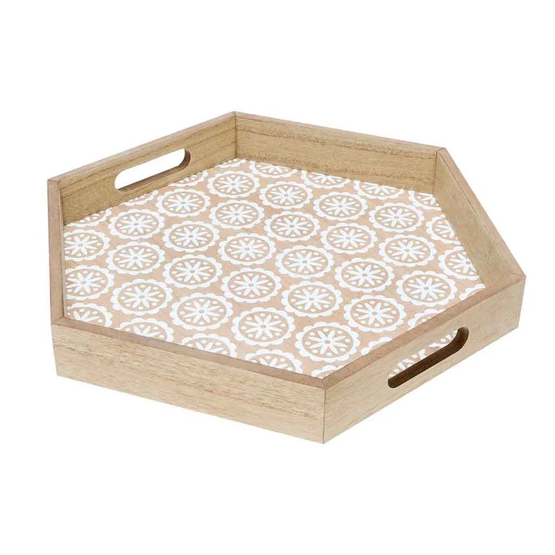 Bandeja Agra Hexagonal Natural