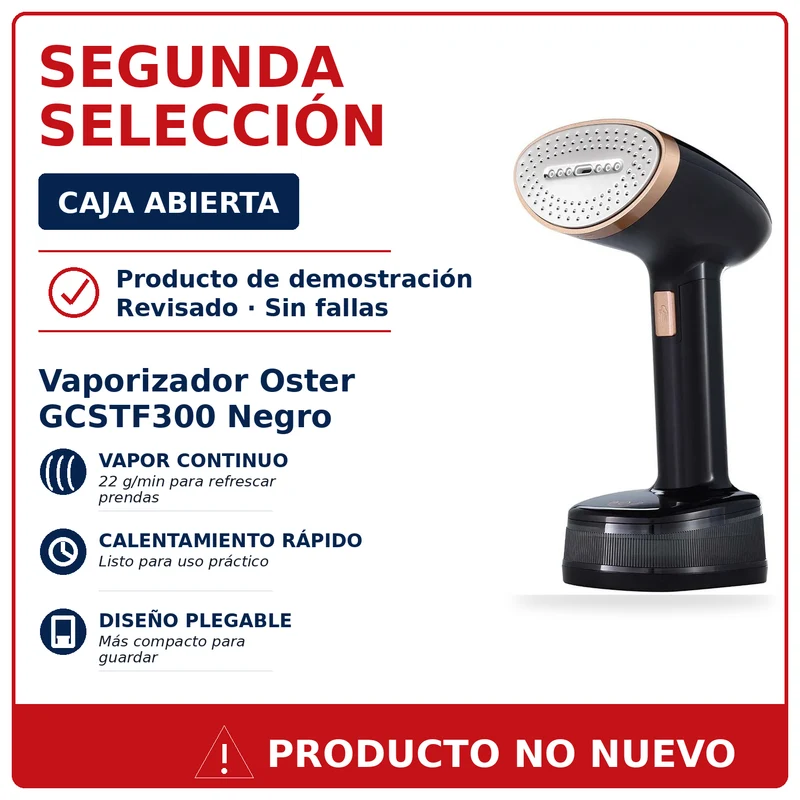 Plancha Vertical Oster Vaporizador GCSTF300 Caja Abierta