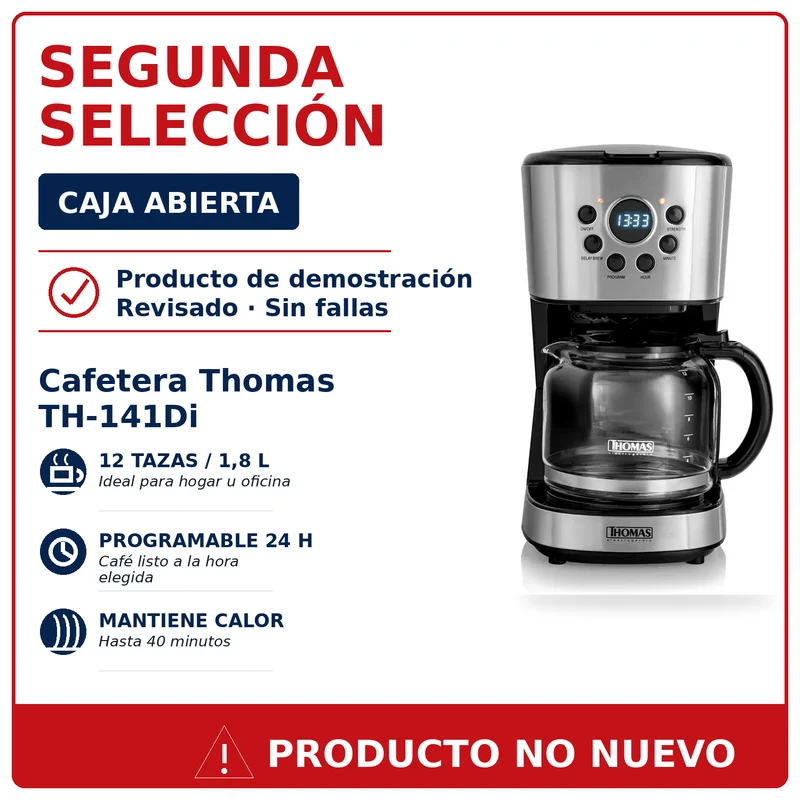 Cafetera Thomas TH-141Di 12 Tazas Caja Abierta Segunda
