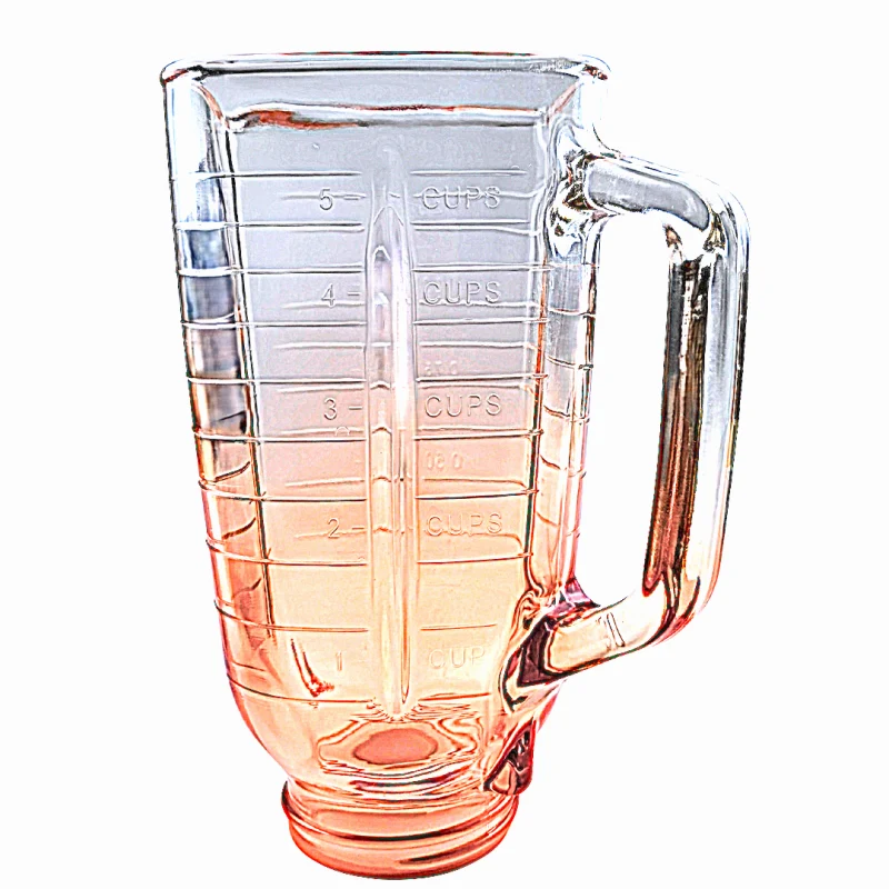 Vaso vidrio cuadrado naranja #4982