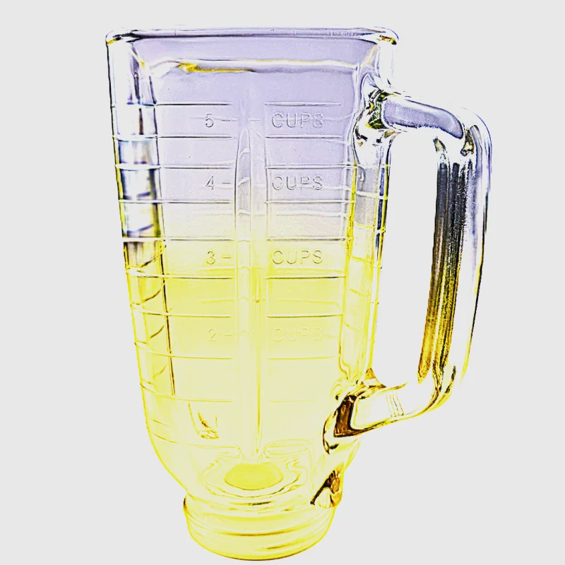Vaso vidrio cuadrado amarillo #4980