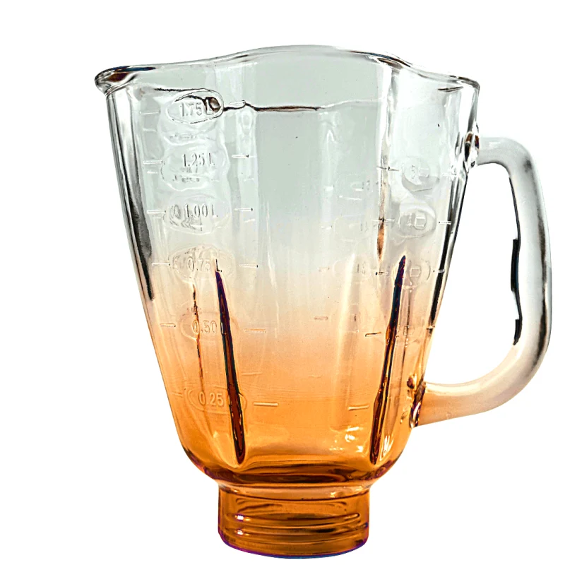 Vaso de Vidrio Tipo Cube Naranja #4973