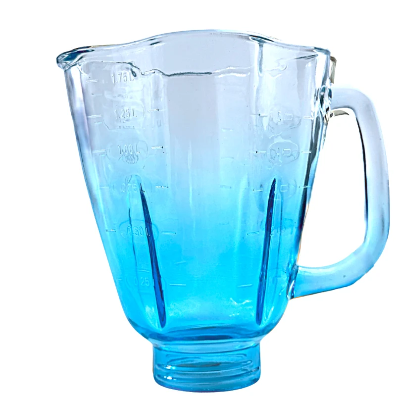 Vaso de Vidrio Tipo Cube Azul #4974