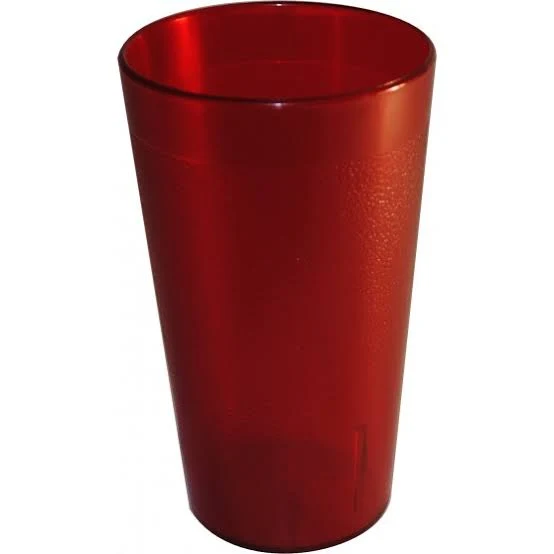 Vaso 12 oz poli premium rojo #27231