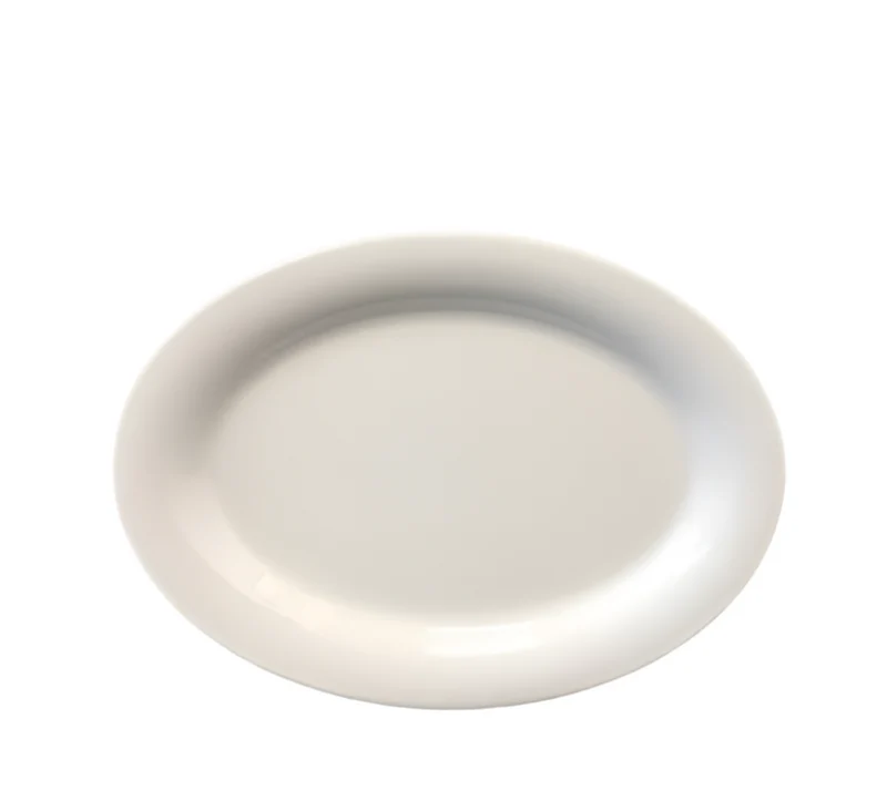 Plato ovalado premium blanco 30 cm concasse #26196