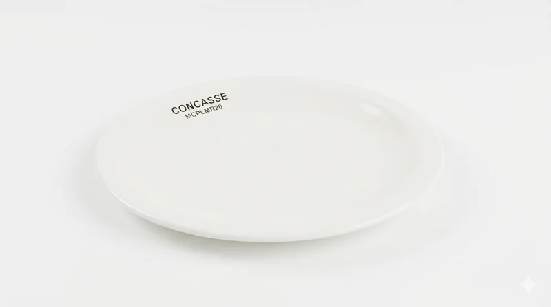 Plato melamina 20 cm liso blanco #24119