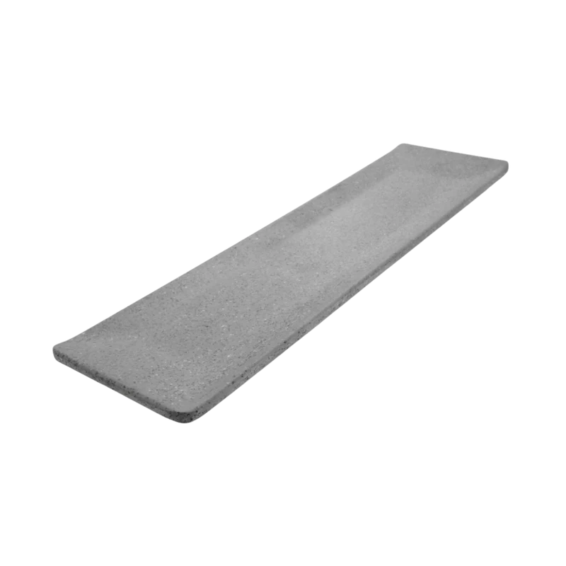 Plato rectangular 32X9cm melamina gray granite Concasse #261944