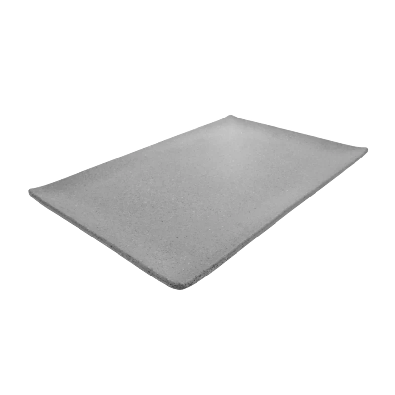 Plato rectangular 28X19 cm melamina gray granite Concasse #261948