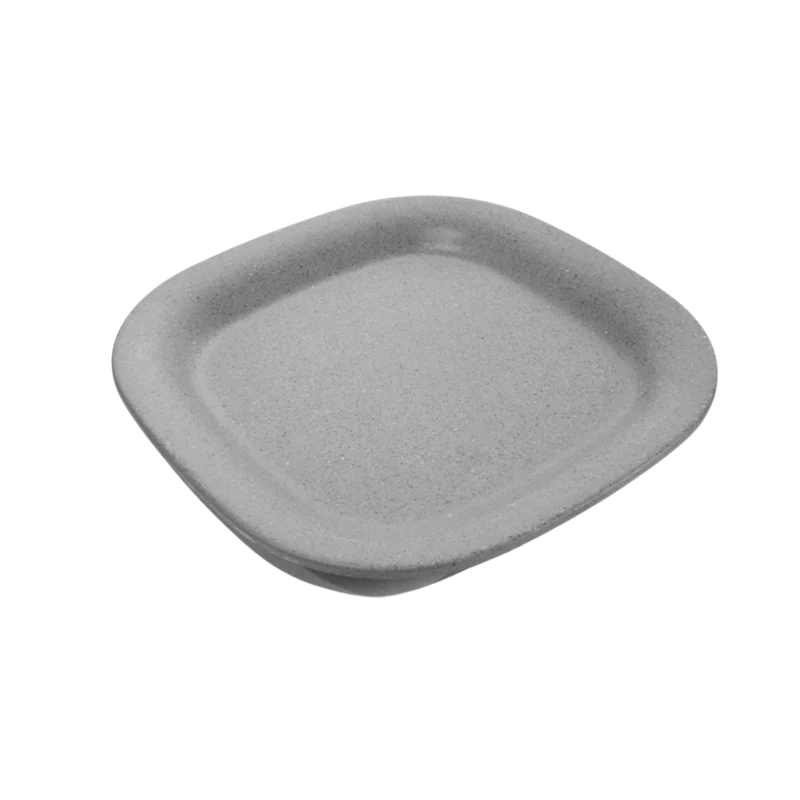 Plato cuadrado 26 cm melamina gray granite Concasse #261941