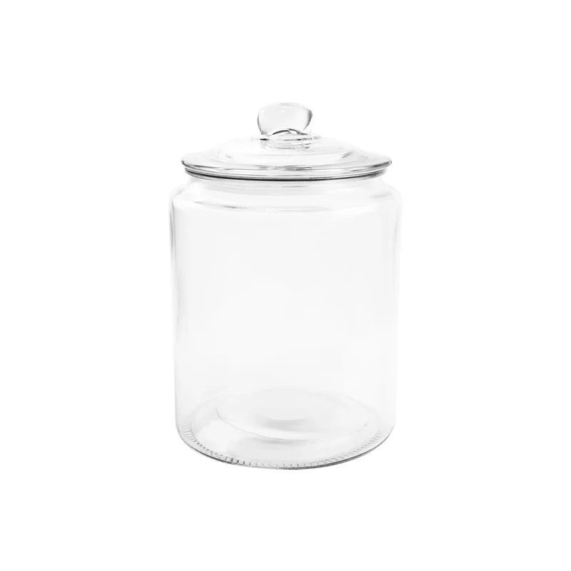 Frasco Vidrio 29 Cm Con Tapa Decoexpress