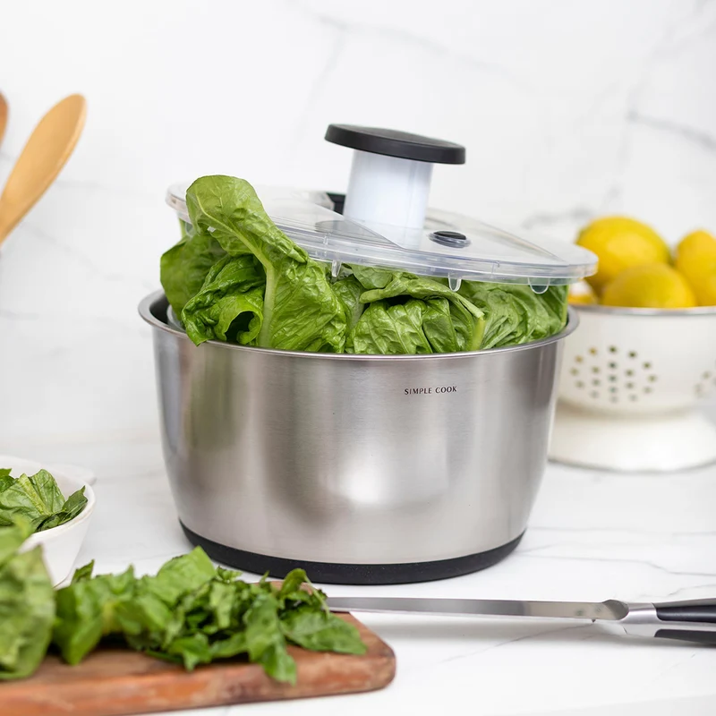Centrifuga de Verduras Escurridor y Bowl 6 Lts Simple Cook