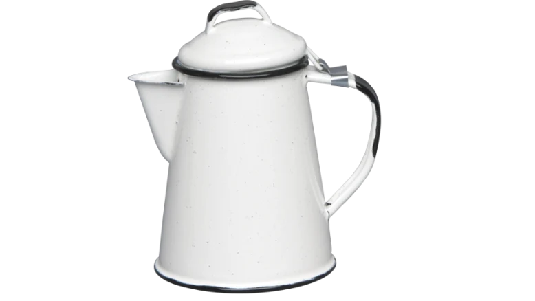 Cafetera ¾ Blanco Jaspeado Filo Negro #19508 Cinsa